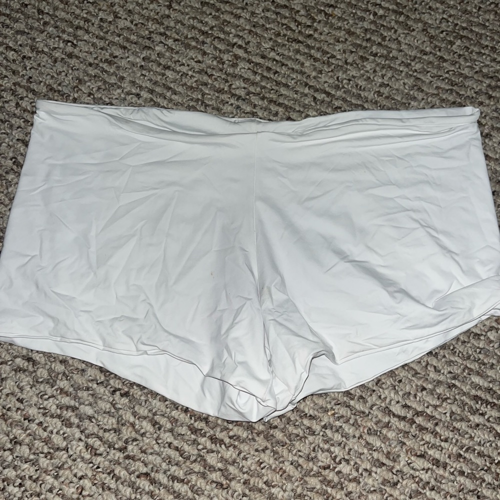 white san lorenzo boy short bikini bottoms